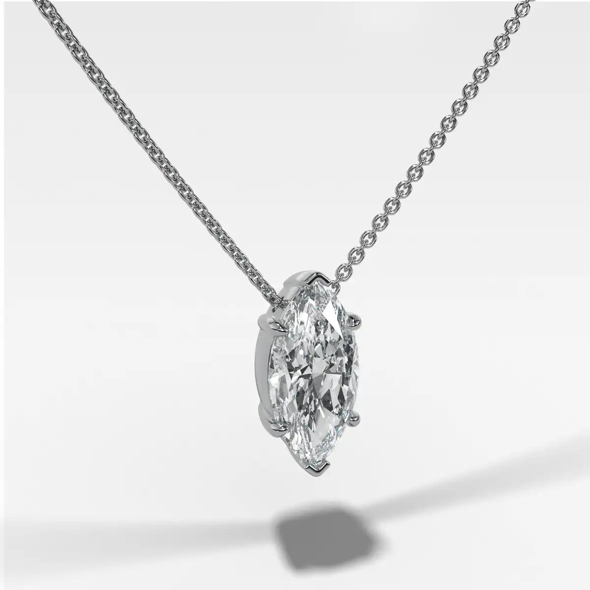 Women's Sterling Silver Mozambique Diamond Pendant Necklace