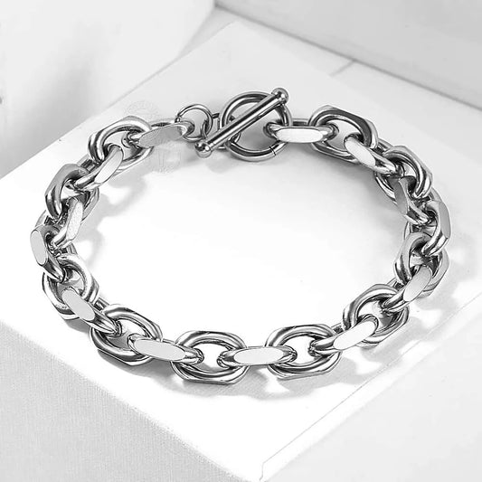 Men's Bracelet Cable Link Stainless Steel Bracelet