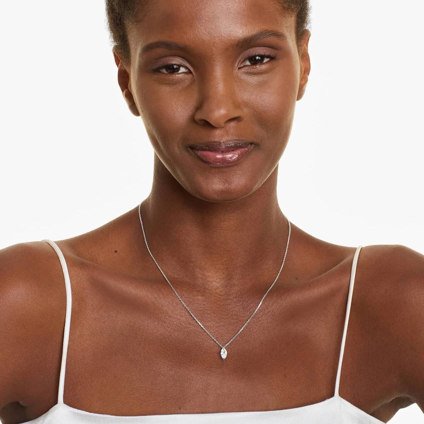 Women's Sterling Silver Mozambique Diamond Pendant Necklace