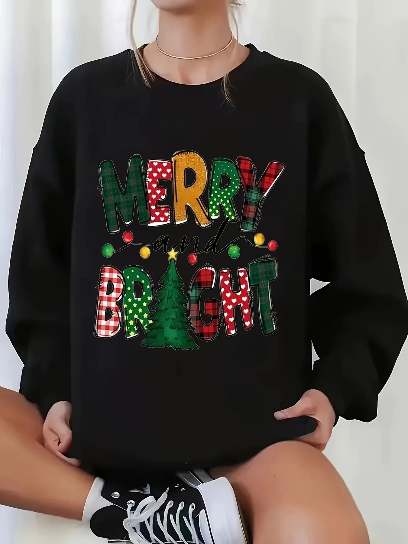Women's Merry and Bright Christmas Sweatshirt
