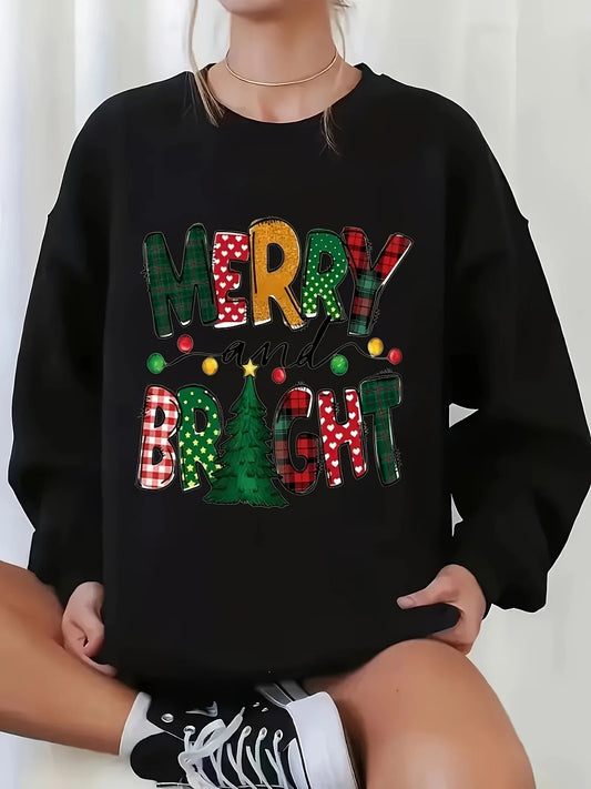 Women's Merry and Bright Christmas Sweatshirt