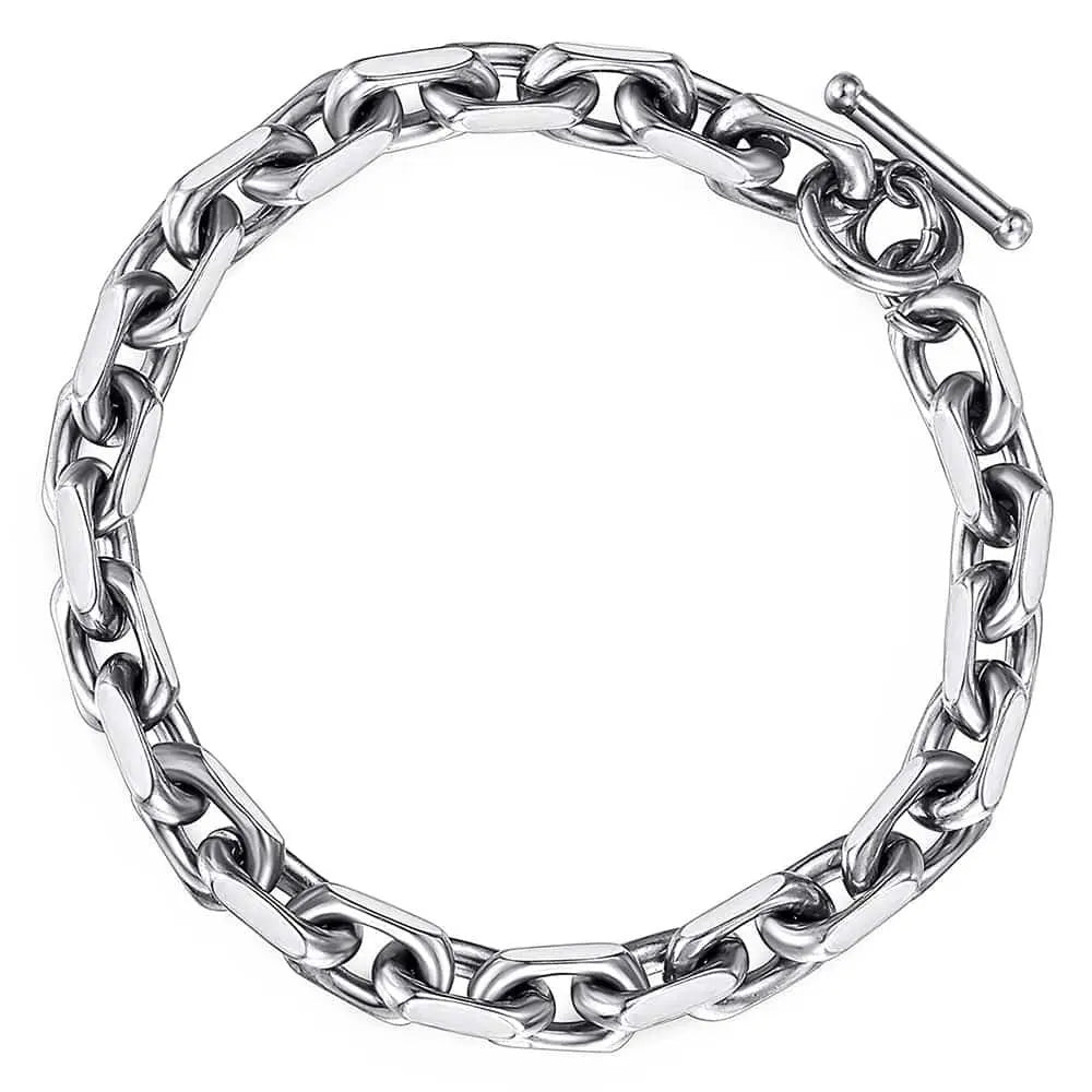 Men's Bracelet Cable Link Stainless Steel Bracelet