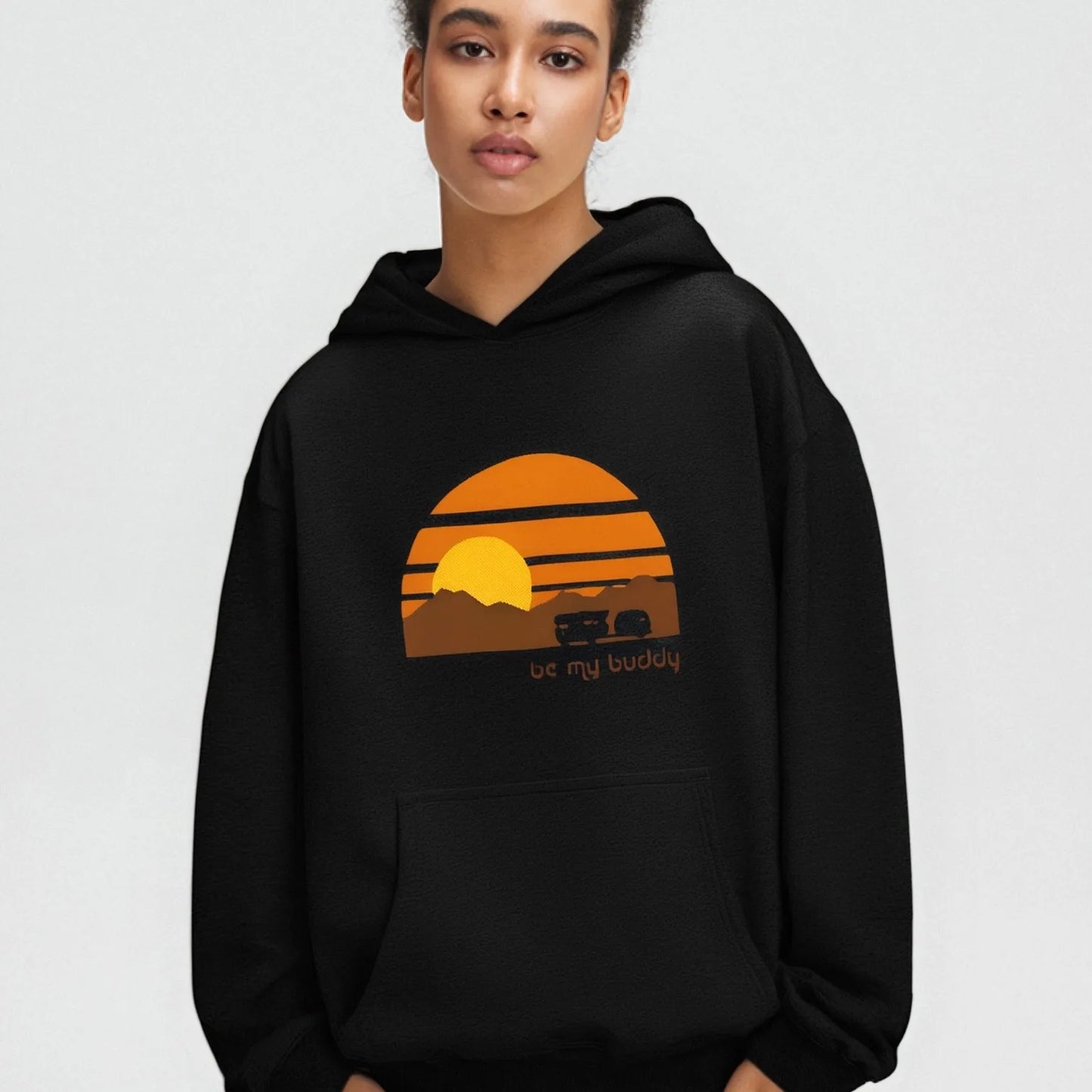 Sunset Black Black Hoodie