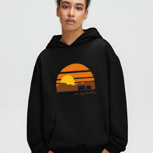 Sunset Black Black Hoodie