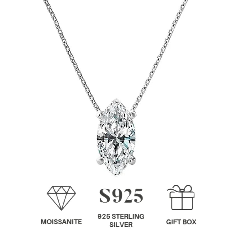 Women's Sterling Silver Mozambique Diamond Pendant Necklace