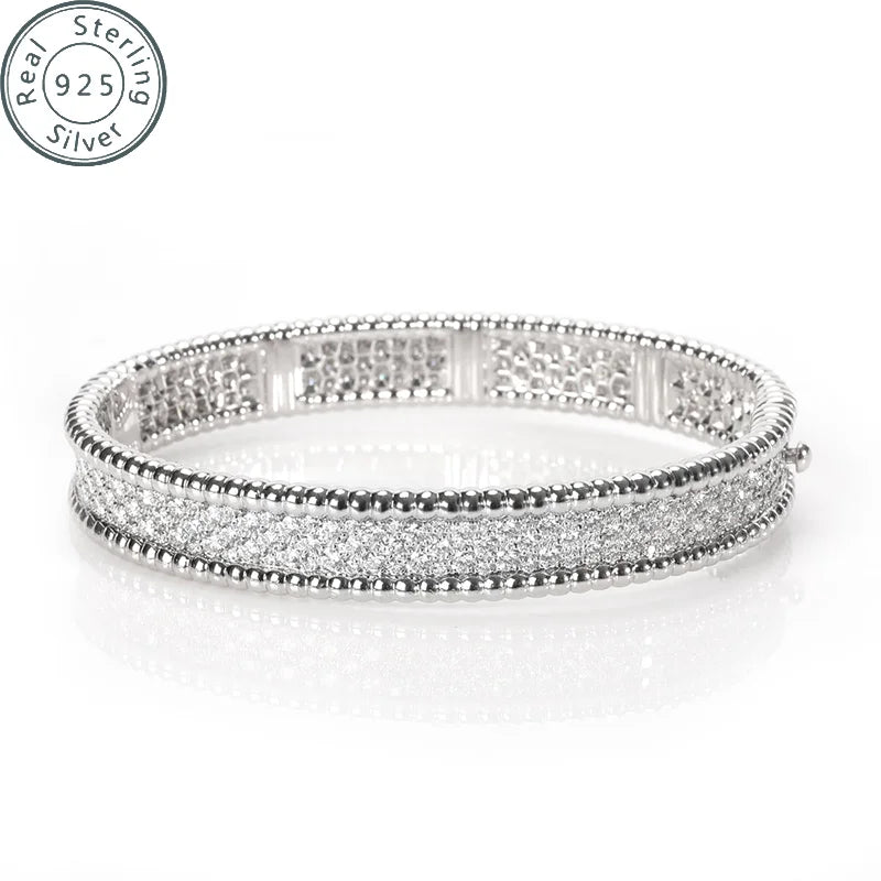 Sterling Silver Cubic Zirconia Bangle Tennis Bracelets