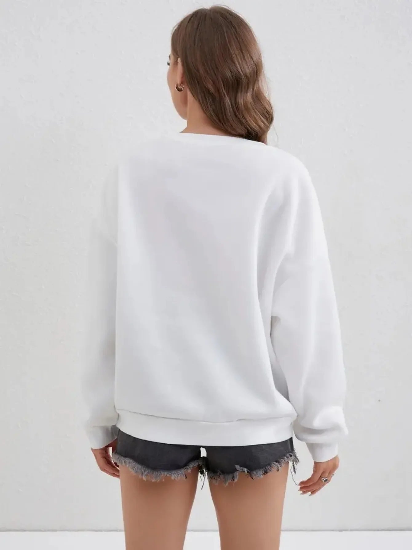 Cozy Merry Christmas Letter Print Crew Neck Sweatshirt