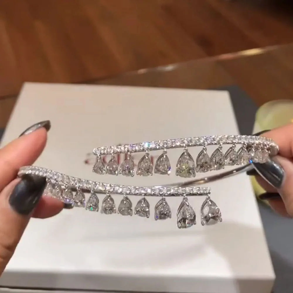 Women's Crystal Water Drop Necklace