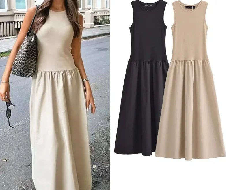 Women's Drop Waist Long Dresses