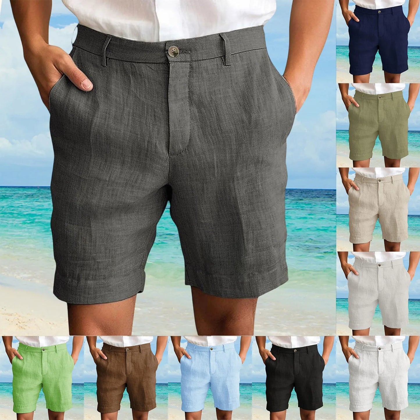 Men's Cotton Linen Shorts