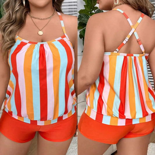 Women's Plus Size Split Swimsuit