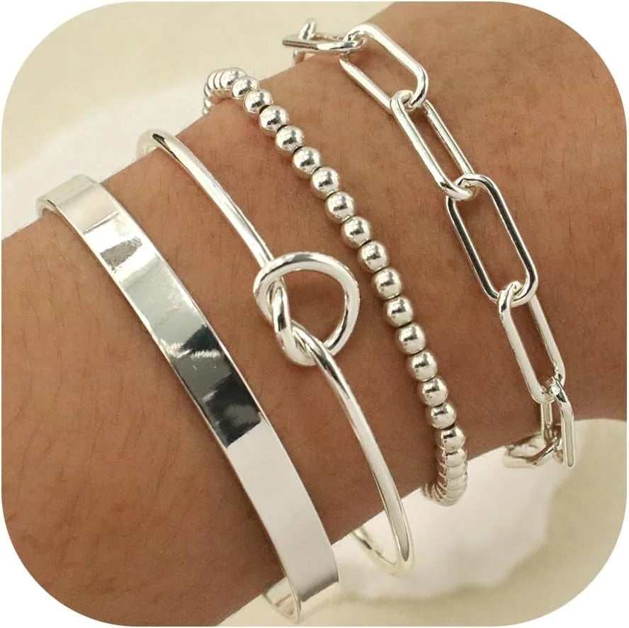 Women's Gold Plated Bangle Cuff Bracelets