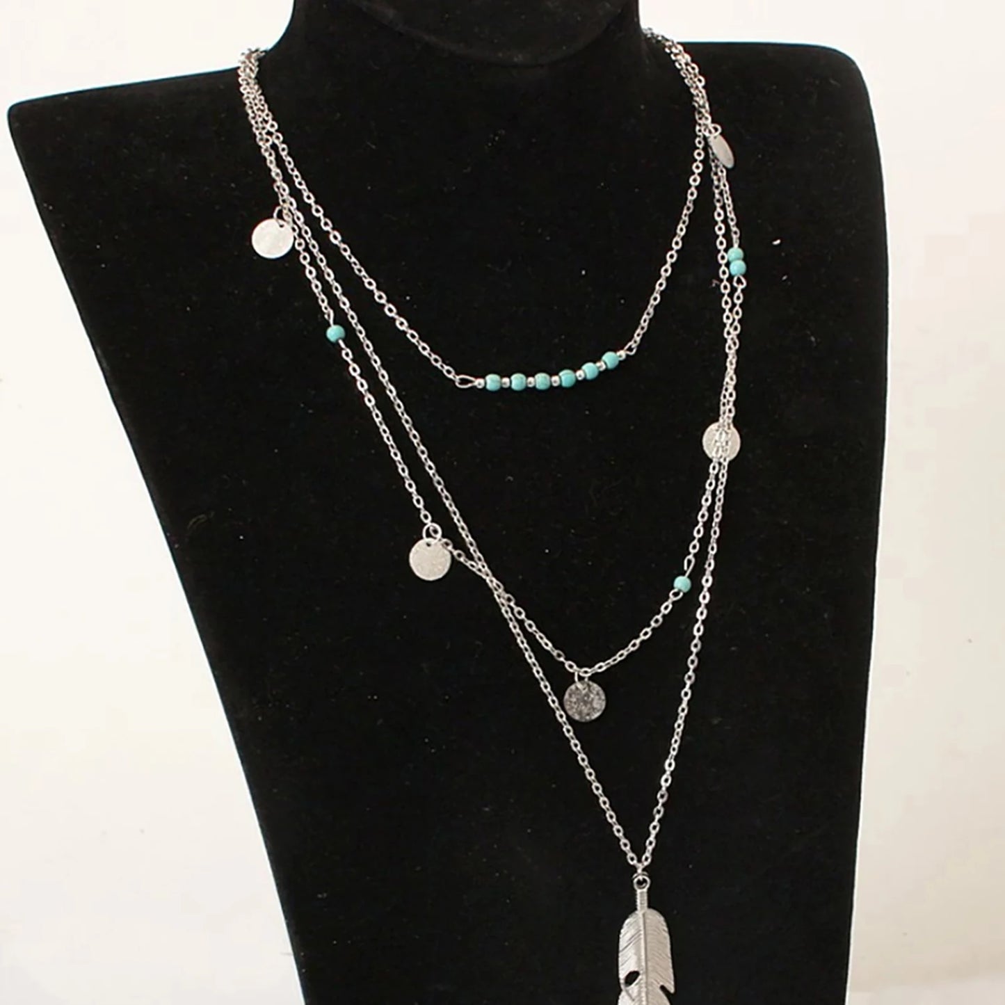 Women's Feather Pendant Necklace