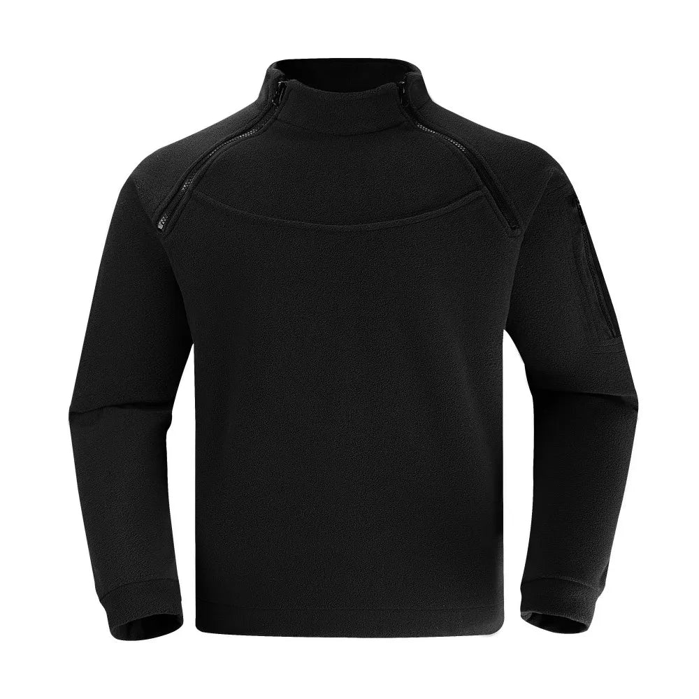 Men's Military Sweater with Zippers