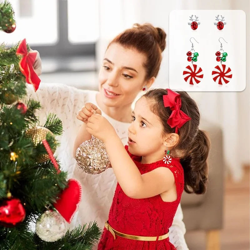 Christmas Dangle Earrings for Women