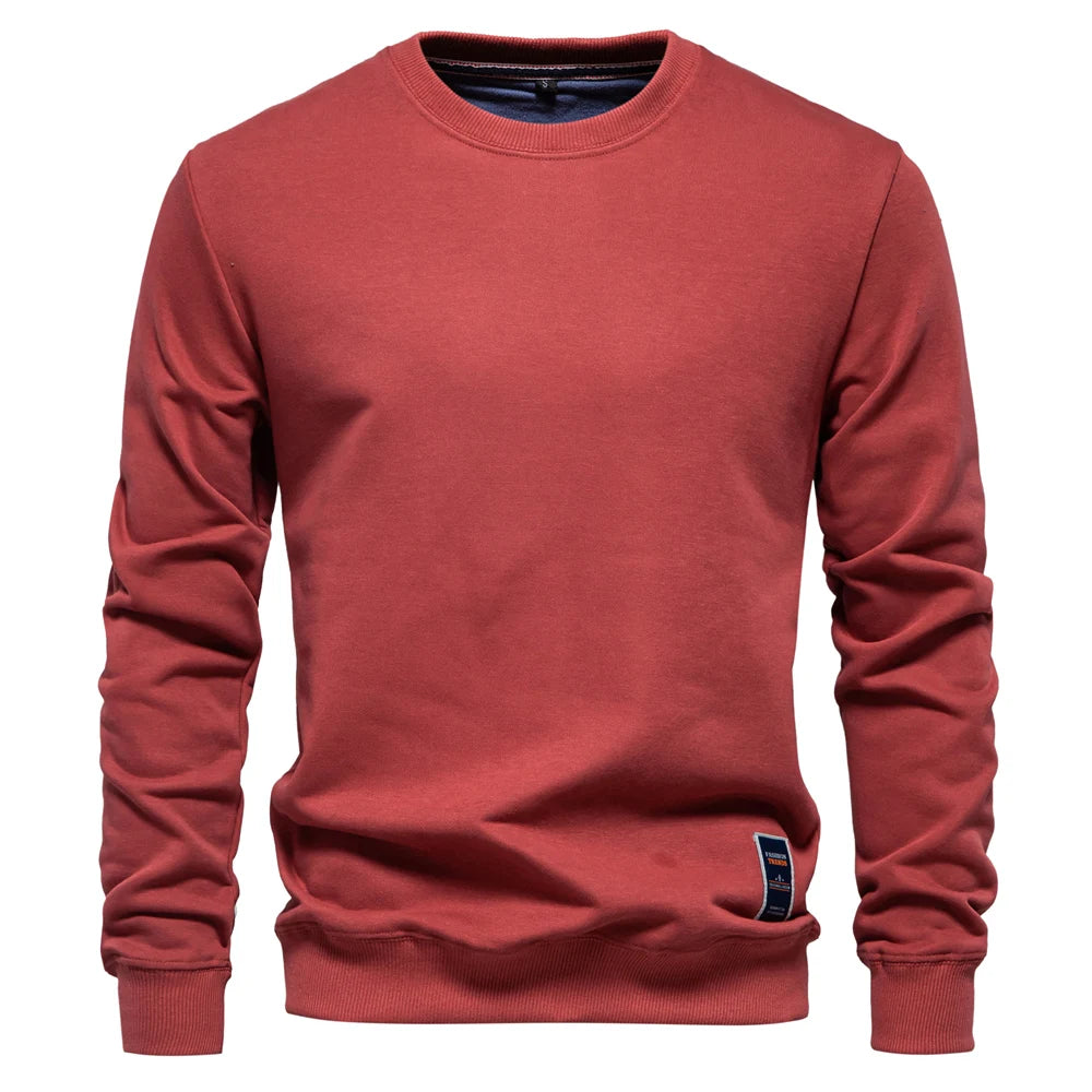 Men's Crew Neck Solid Color Sweatshirt
