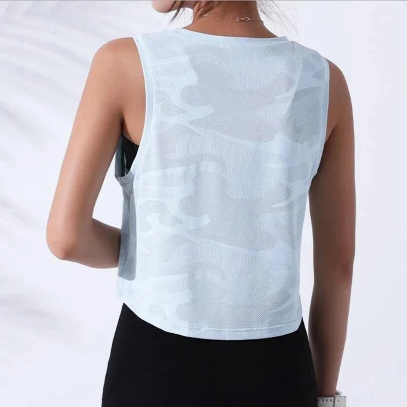 Women's Camouflage Sleeveless Crop Top