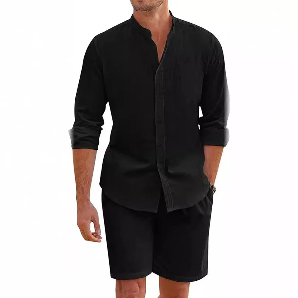 Men's 2 pcs Cotton Linen Set