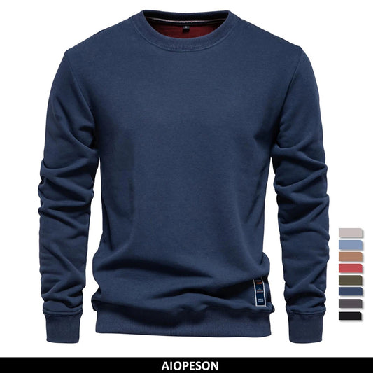 Men's Crew Neck Solid Color Sweatshirt