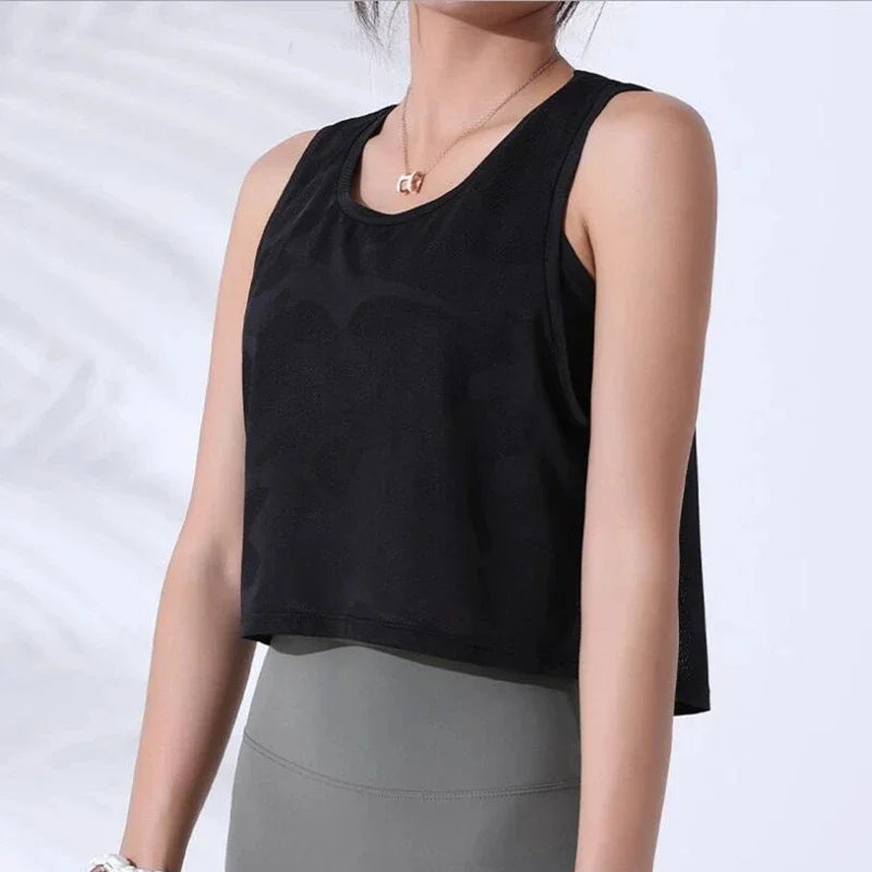 Women's Camouflage Sleeveless Crop Top