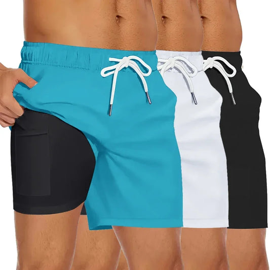 Men's Swim Trunks with Compression Liner