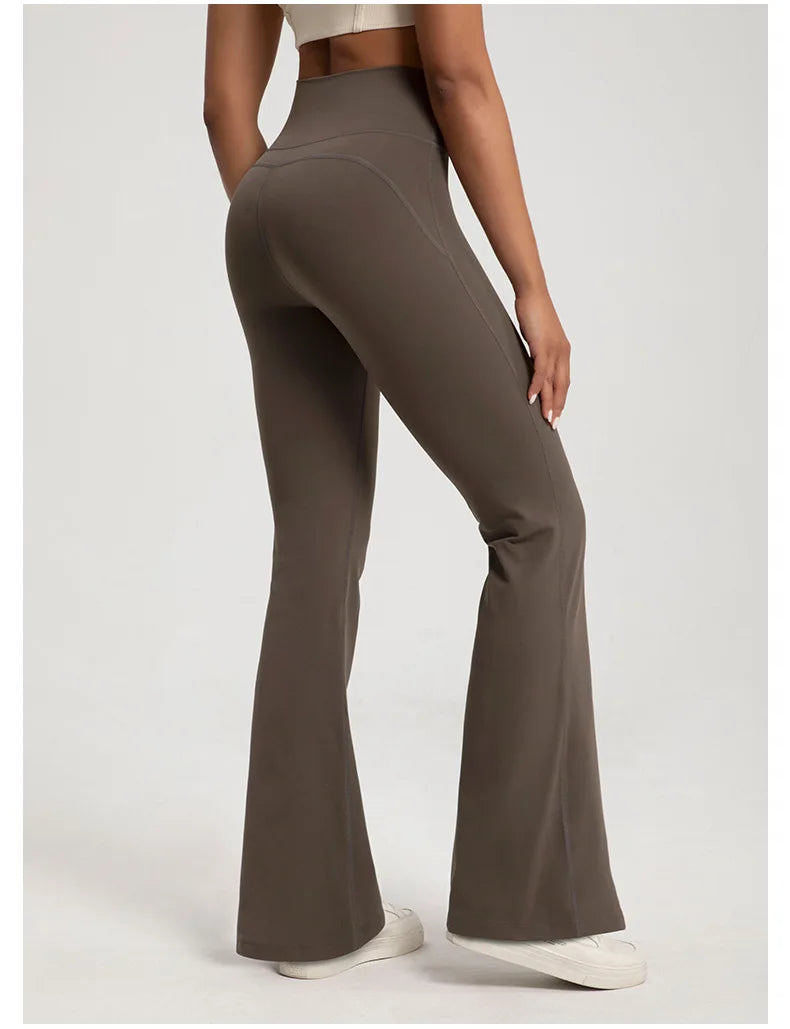 Women's High Waisted Elastic Bell Bottom Pants