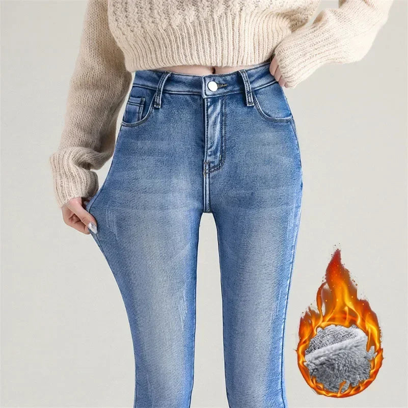 Women's Plush Stretch Thermal Skinny Jeans