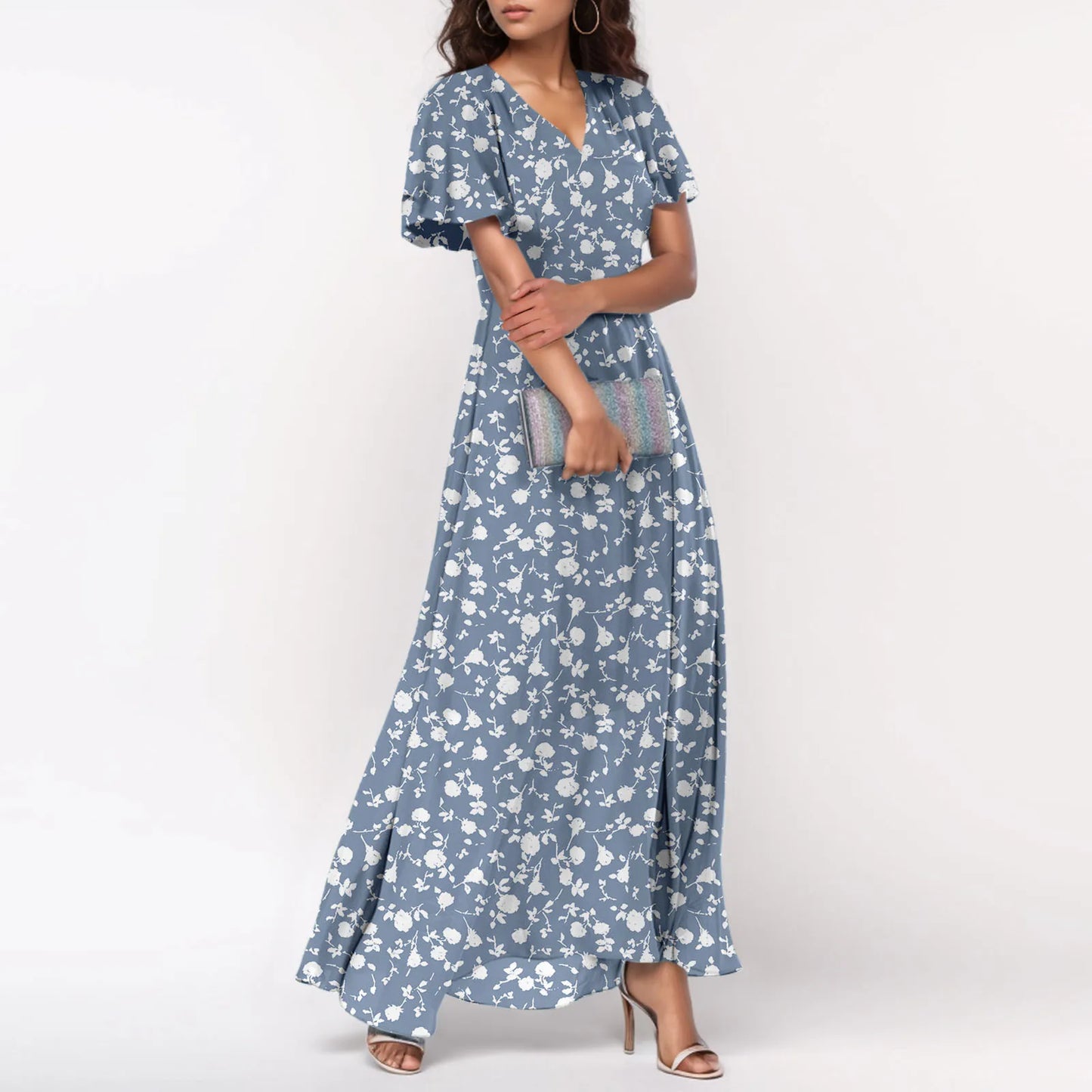 Women's Casual Short Sleeve Maxi Dresses