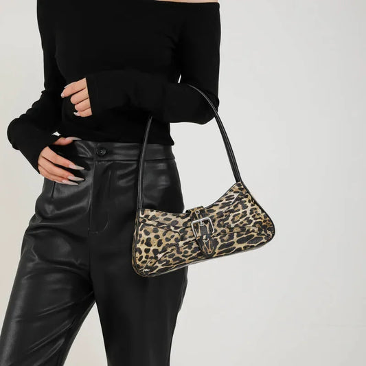 Women's Leopard Print Underarm Shoulder Bag