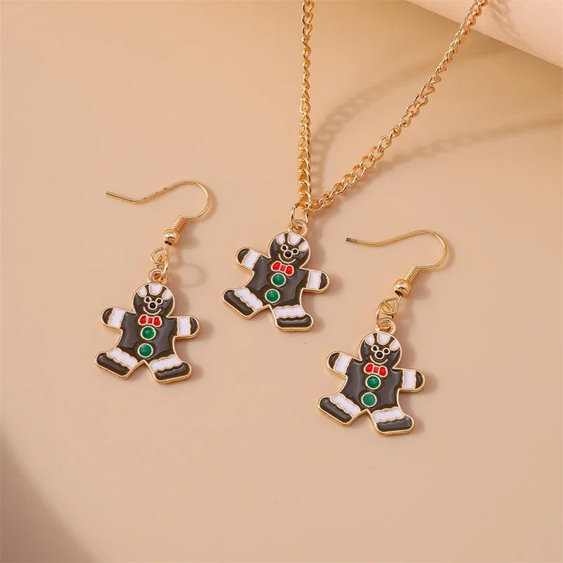 Christmas Necklace and Earrings Set for Women