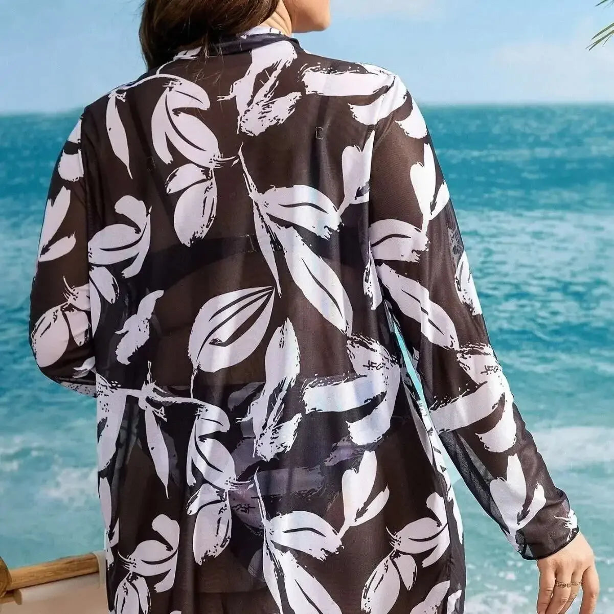 Women's Plus Size Three-Piece Split Swimsuit