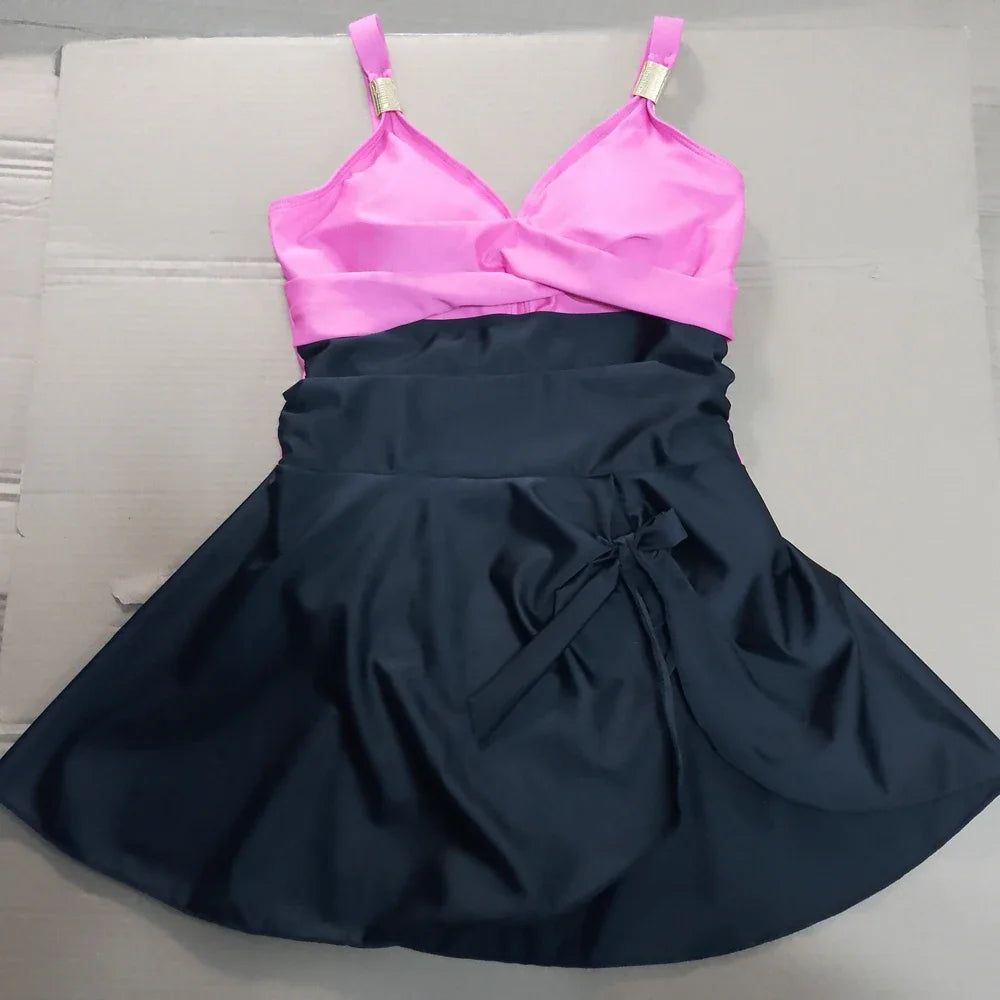 Women's One-Piece Swimdress with Tummy Control