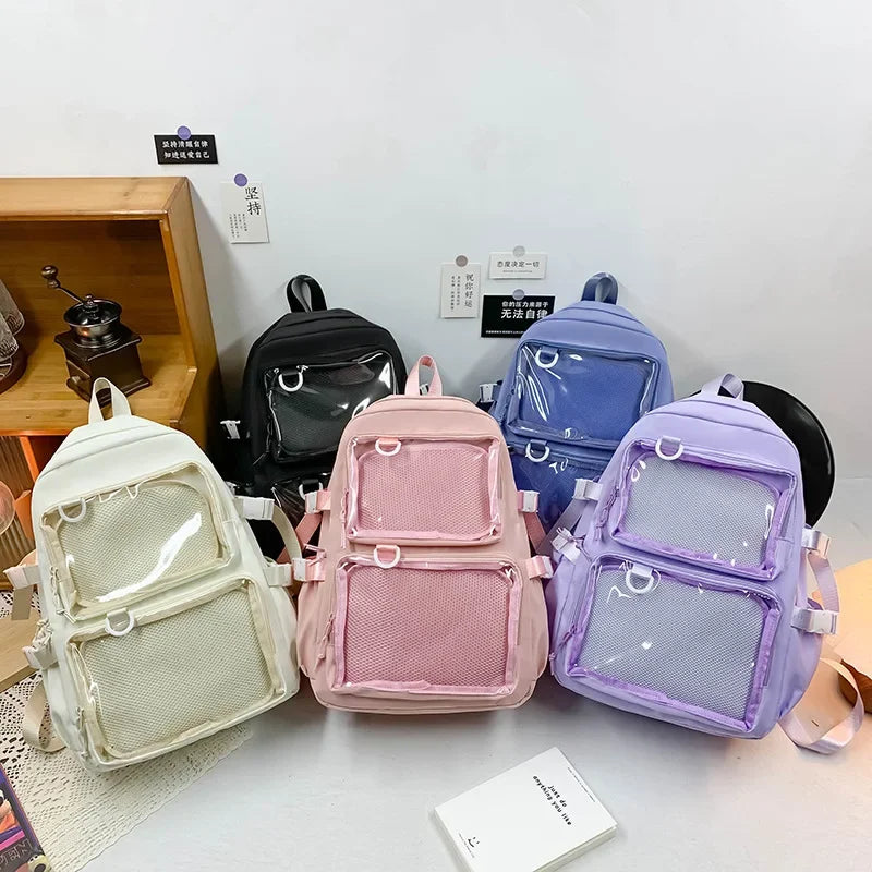 Japanese Kawaii Itabag Transparent Backpack for Women