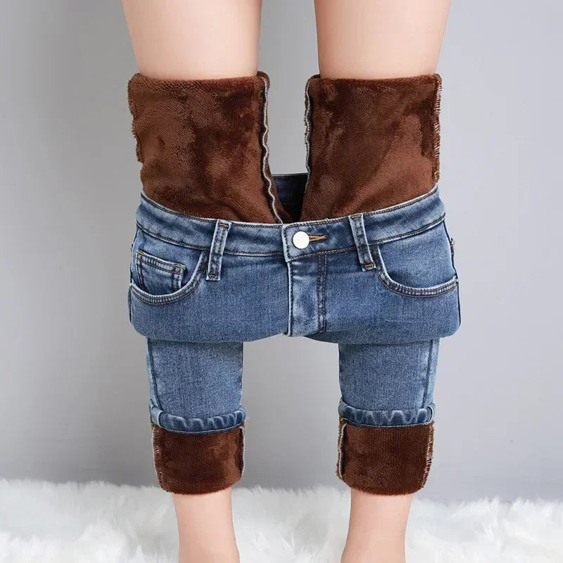 Women's Plush Stretch Thermal Skinny Jeans