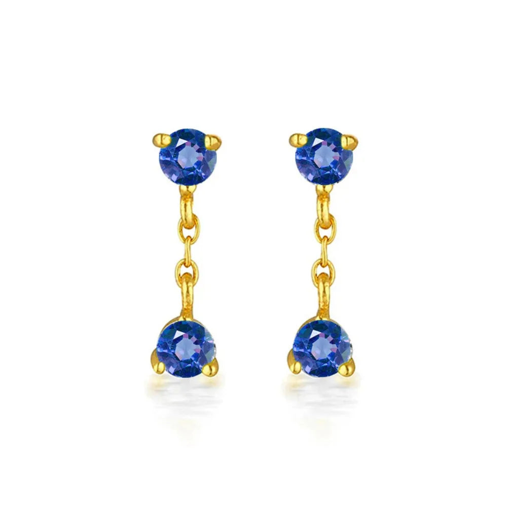 Women's Blue Geometric Earrings