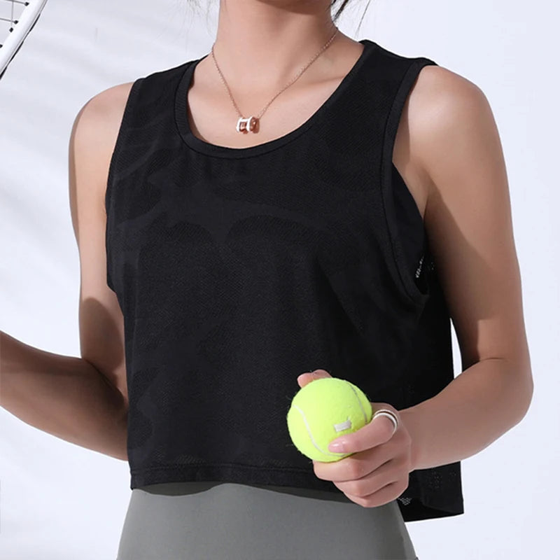 Women's Camouflage Sleeveless Crop Top