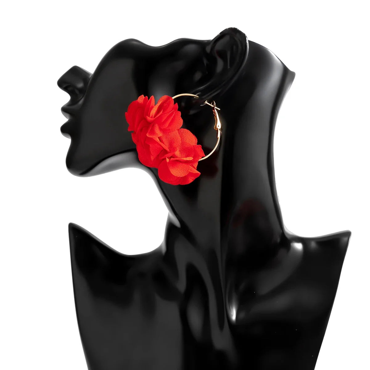 Salircon Bohemian Colorful Flower Pendant Earrings For Women