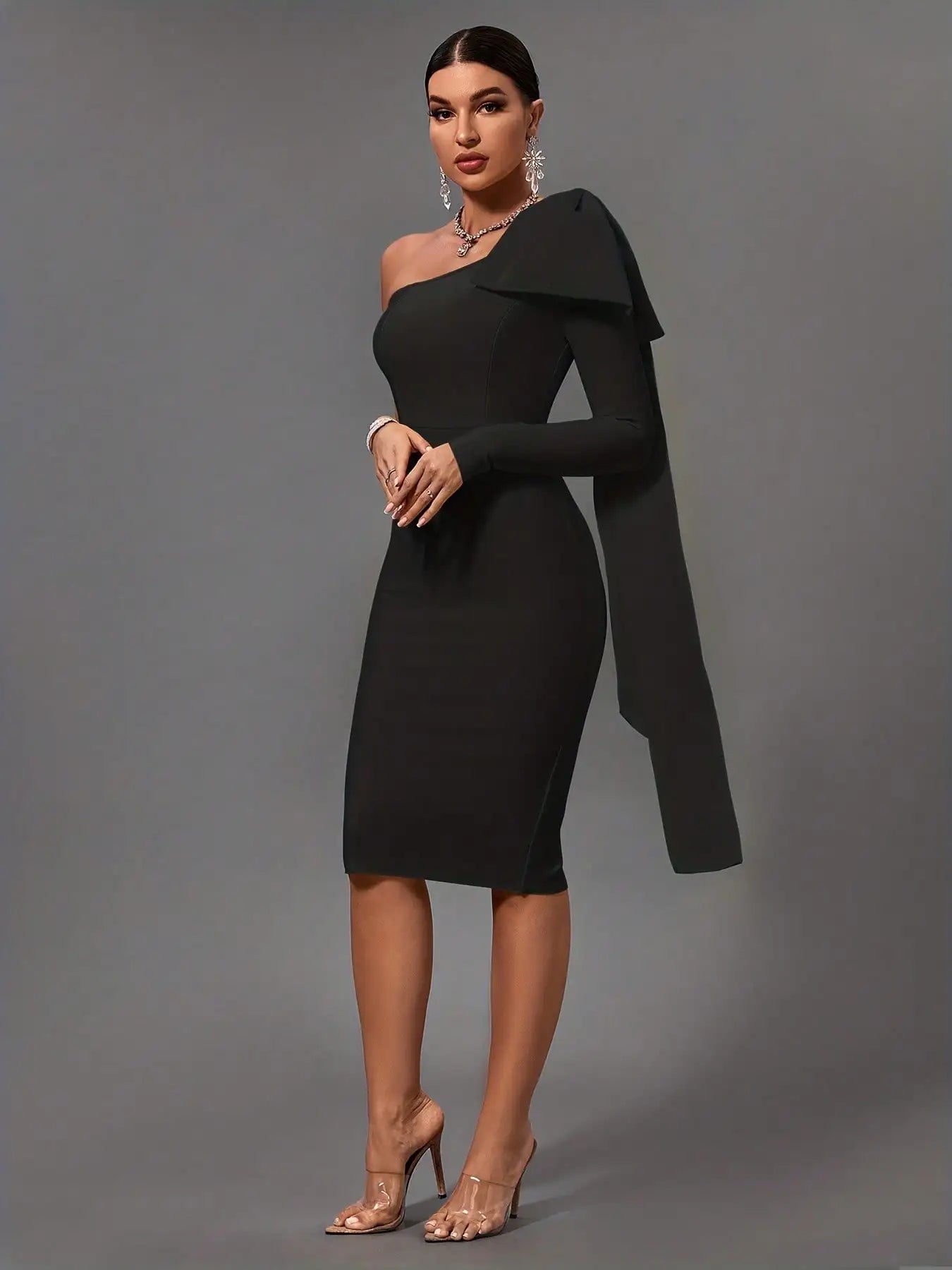 Women's Bandage Bodycon Black Dress