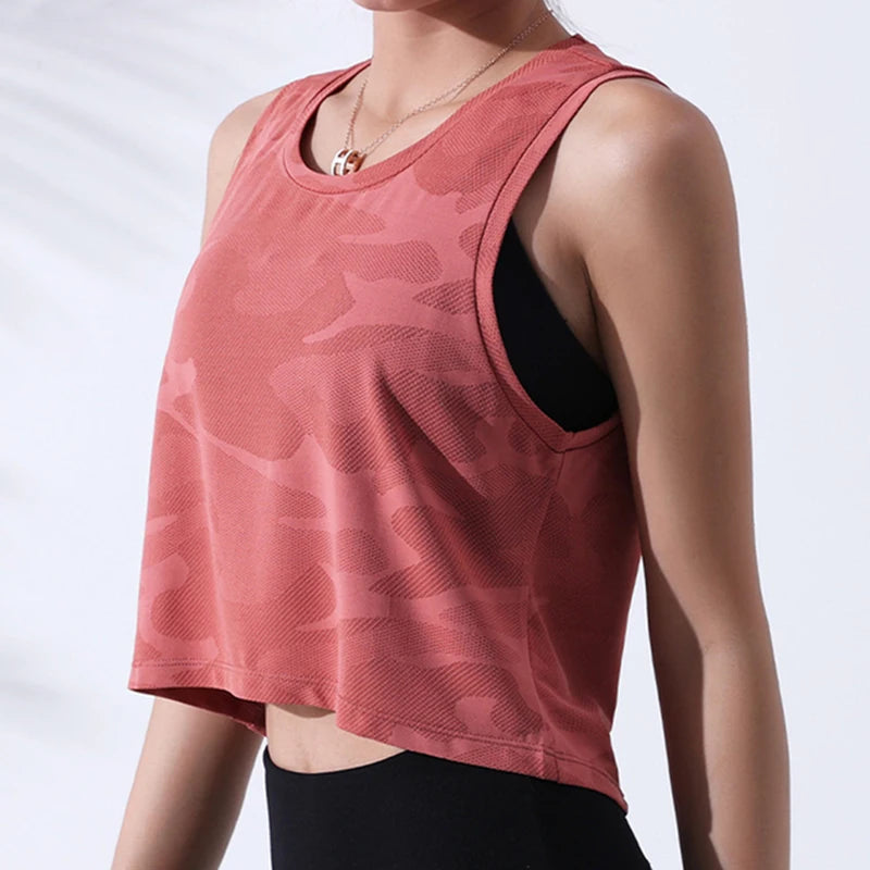 Women's Camouflage Sleeveless Crop Top