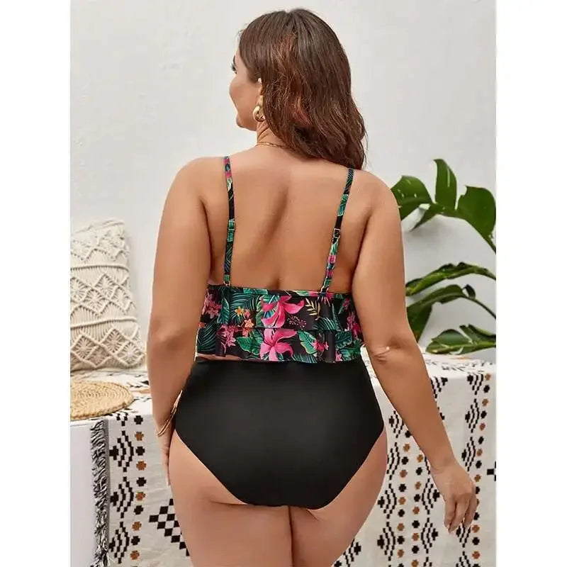 Women's Plus Size Split Swimsuit