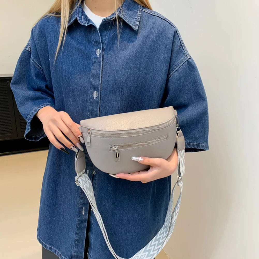 Women Stylish Crossbody Bag with Wide Strap