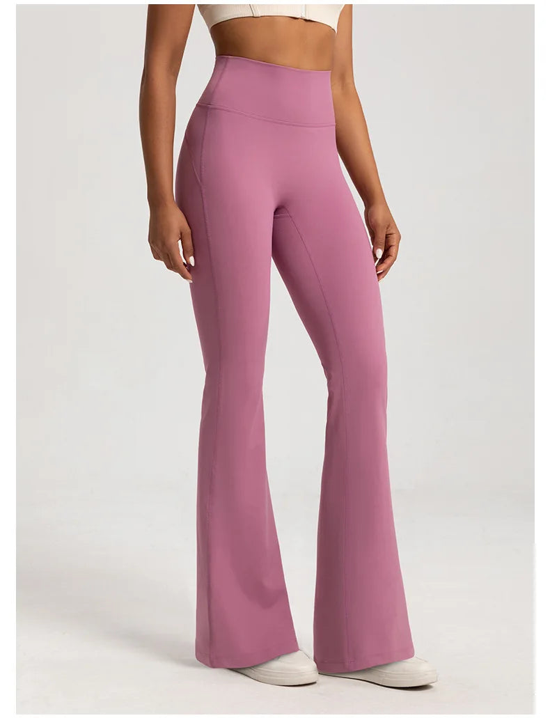 Women's High Waisted Elastic Bell Bottom Pants