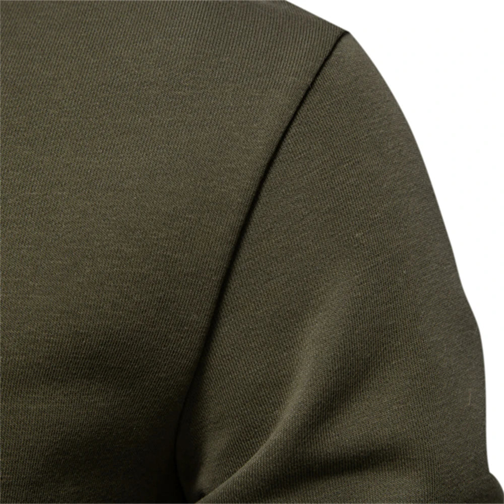 Men's Crew Neck Solid Color Sweatshirt