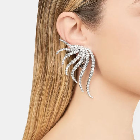 Women's Hollow Feather Earrings