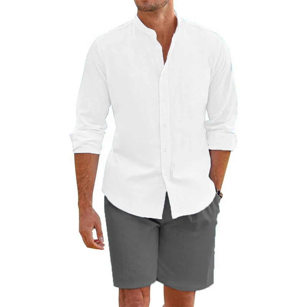 Men's 2 pcs Cotton Linen Set