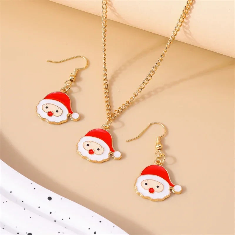 Christmas Necklace and Earrings Set for Women