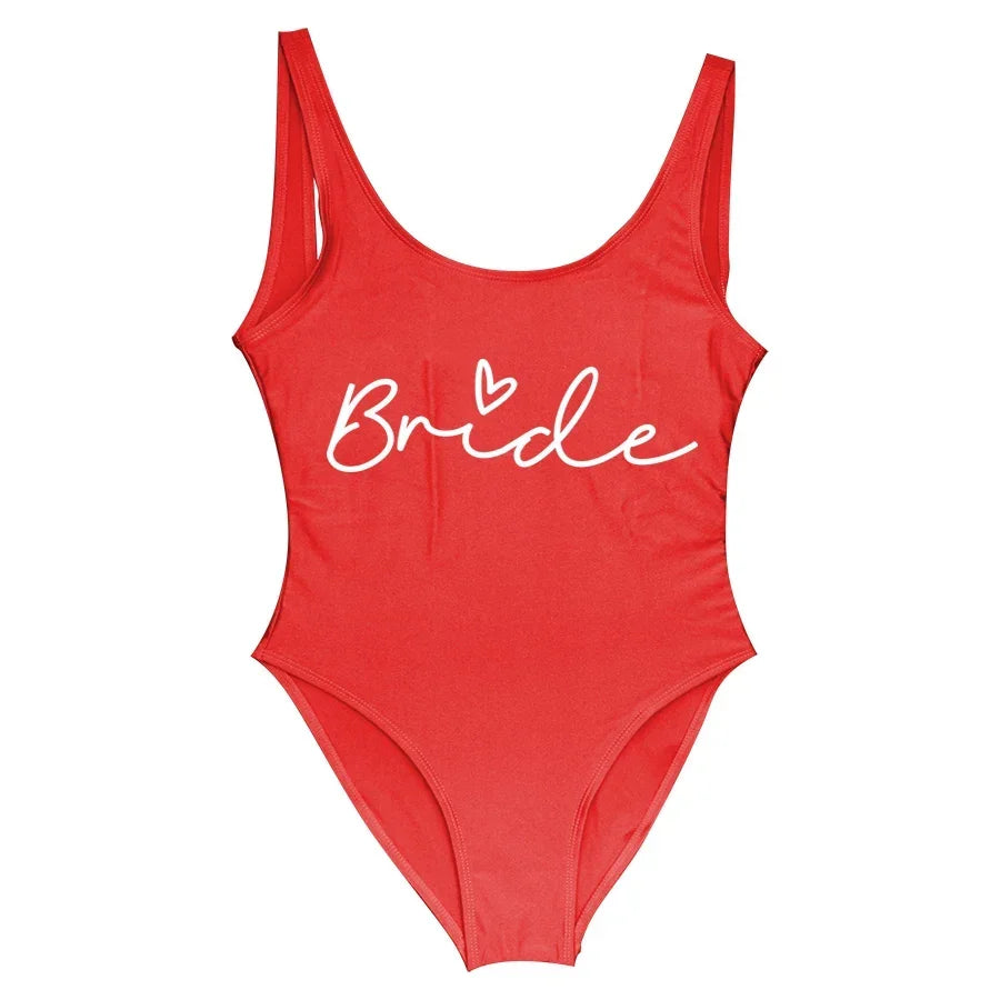 Women's Bridal Team Bride One-Piece Swimsuit
