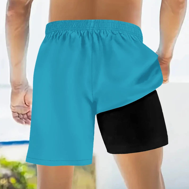 Men's Swim Trunks with Compression Liner