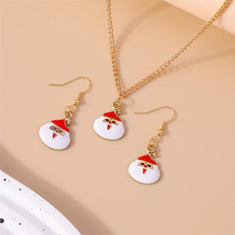 Christmas Necklace and Earrings Set for Women