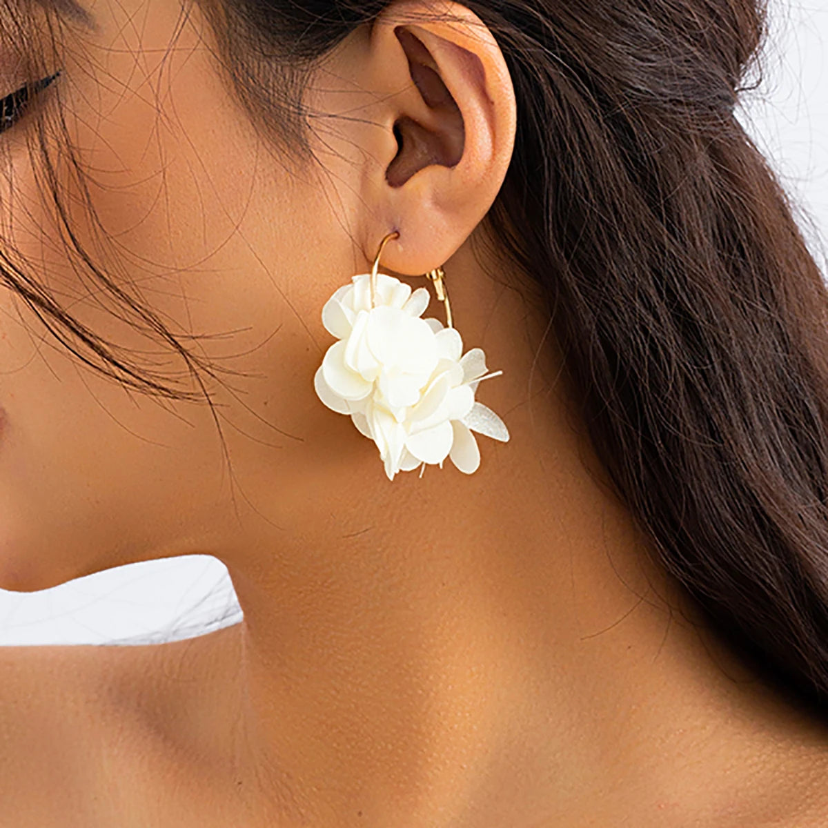 Salircon Bohemian Colorful Flower Pendant Earrings For Women